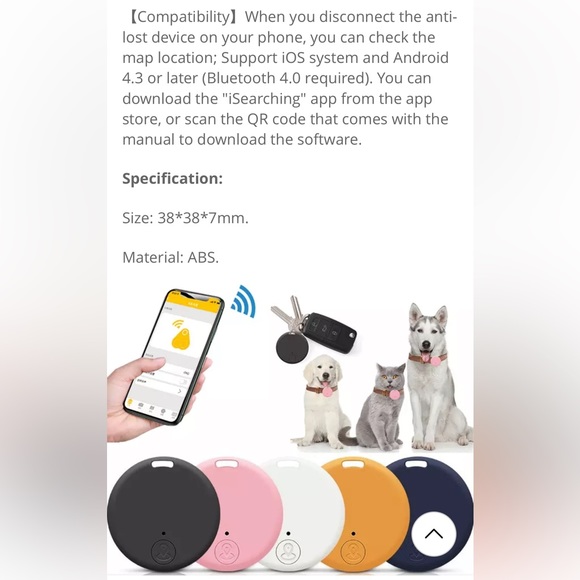 Small Pets Free Add On With Purchase Mini Gps Bluetooth Tracker For